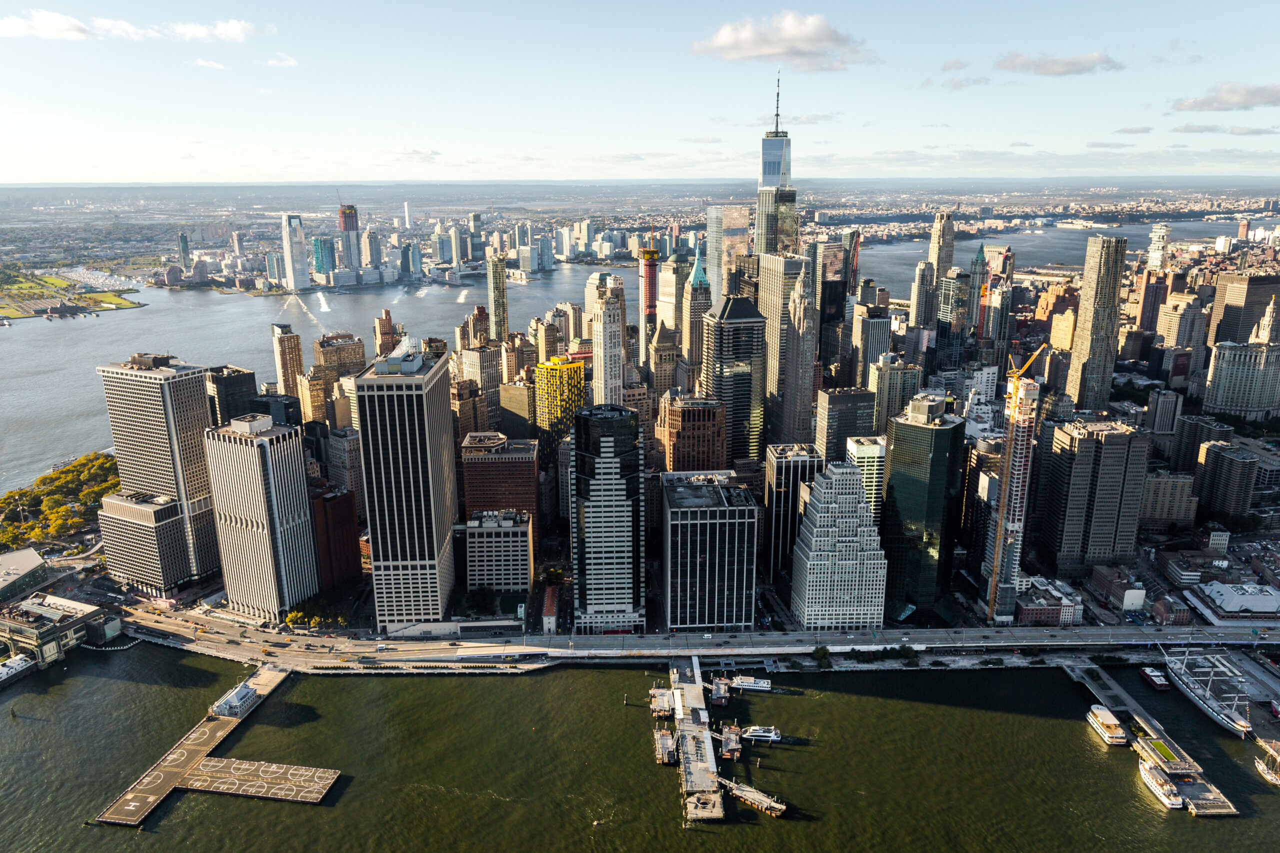 Vista aerea Downtown Manhattan